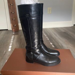 Coach Black Elm Calf Women’s Tall Leather Boot - size 7.5